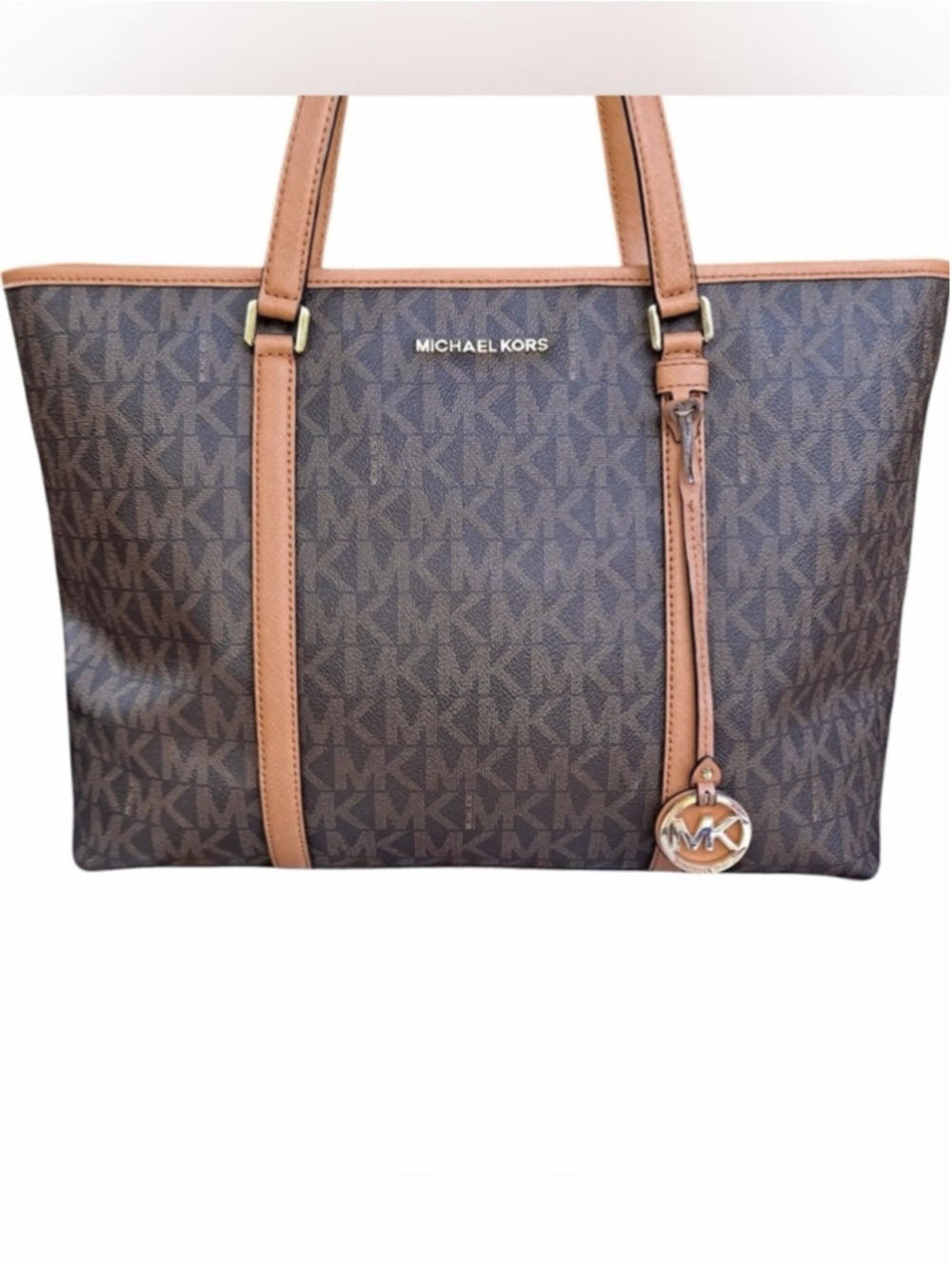 Michael Kors Large Sady Tote Brown Acorn NWT - Picture 2 of 15